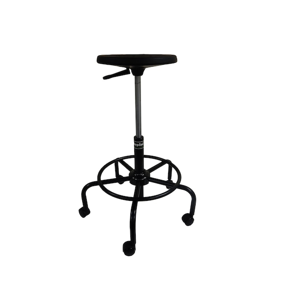 Stool Polyurethane Rd Seat 22 In to 32 In Seat Ht. Welded Footring Tub Base 300 lbs. Seat Cap